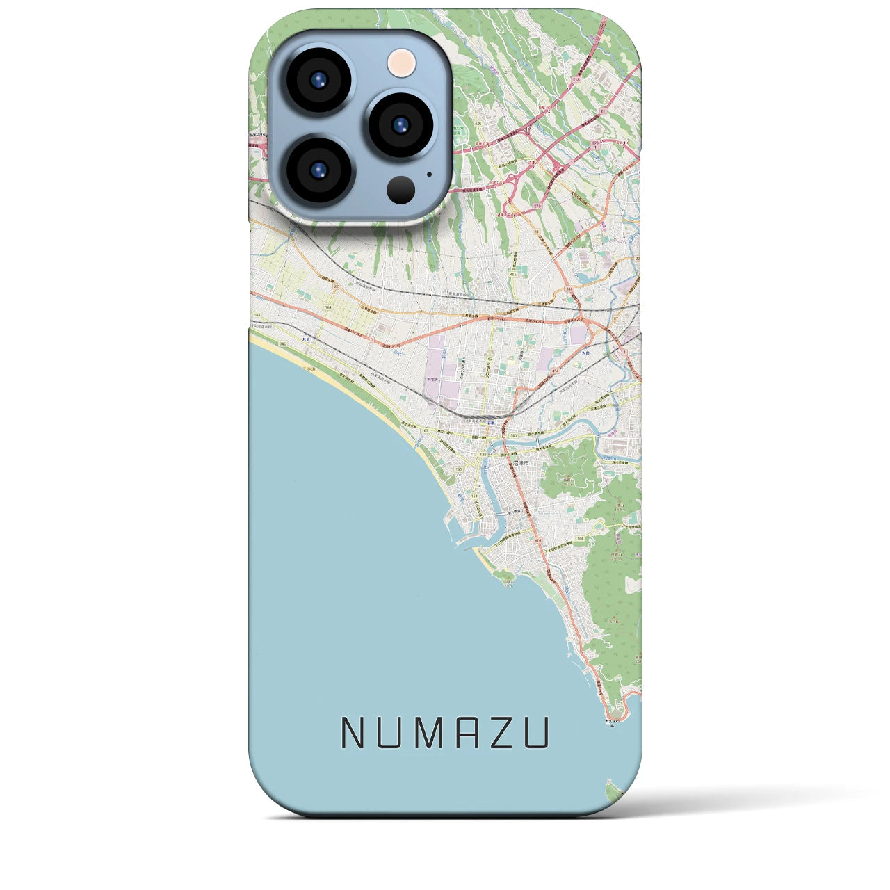 【沼津(静岡県)】地図柄iPhoneケース(バックカバータイプ)