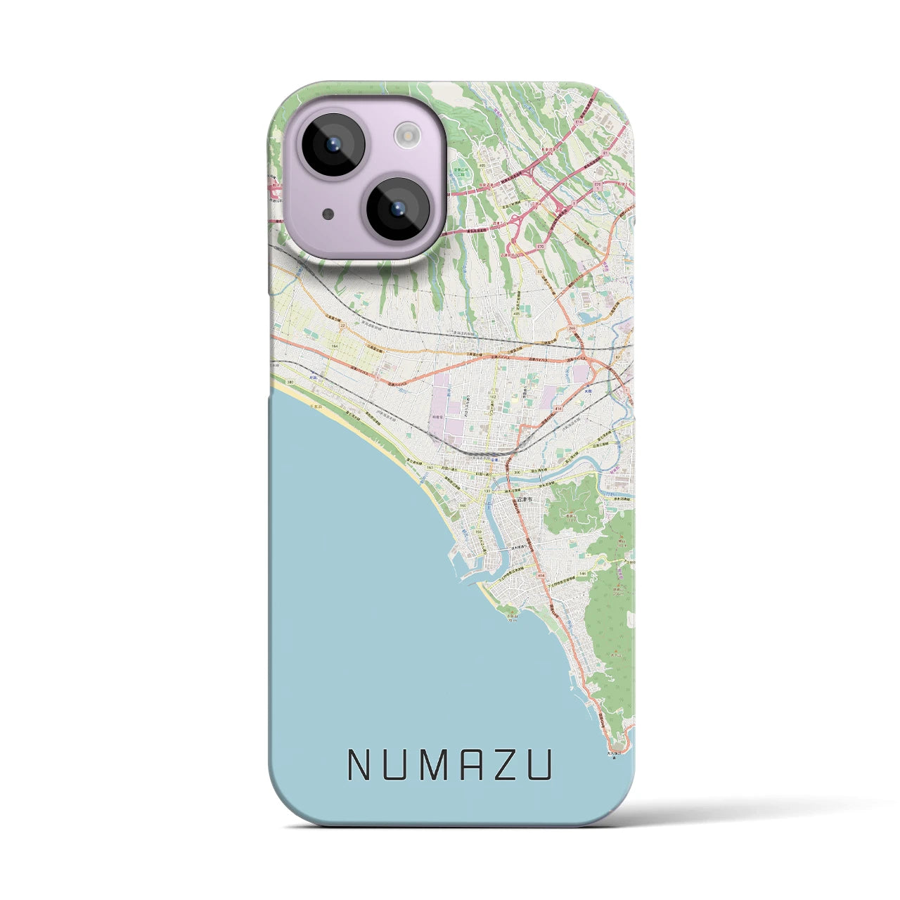 【沼津(静岡県)】地図柄iPhoneケース(バックカバータイプ)