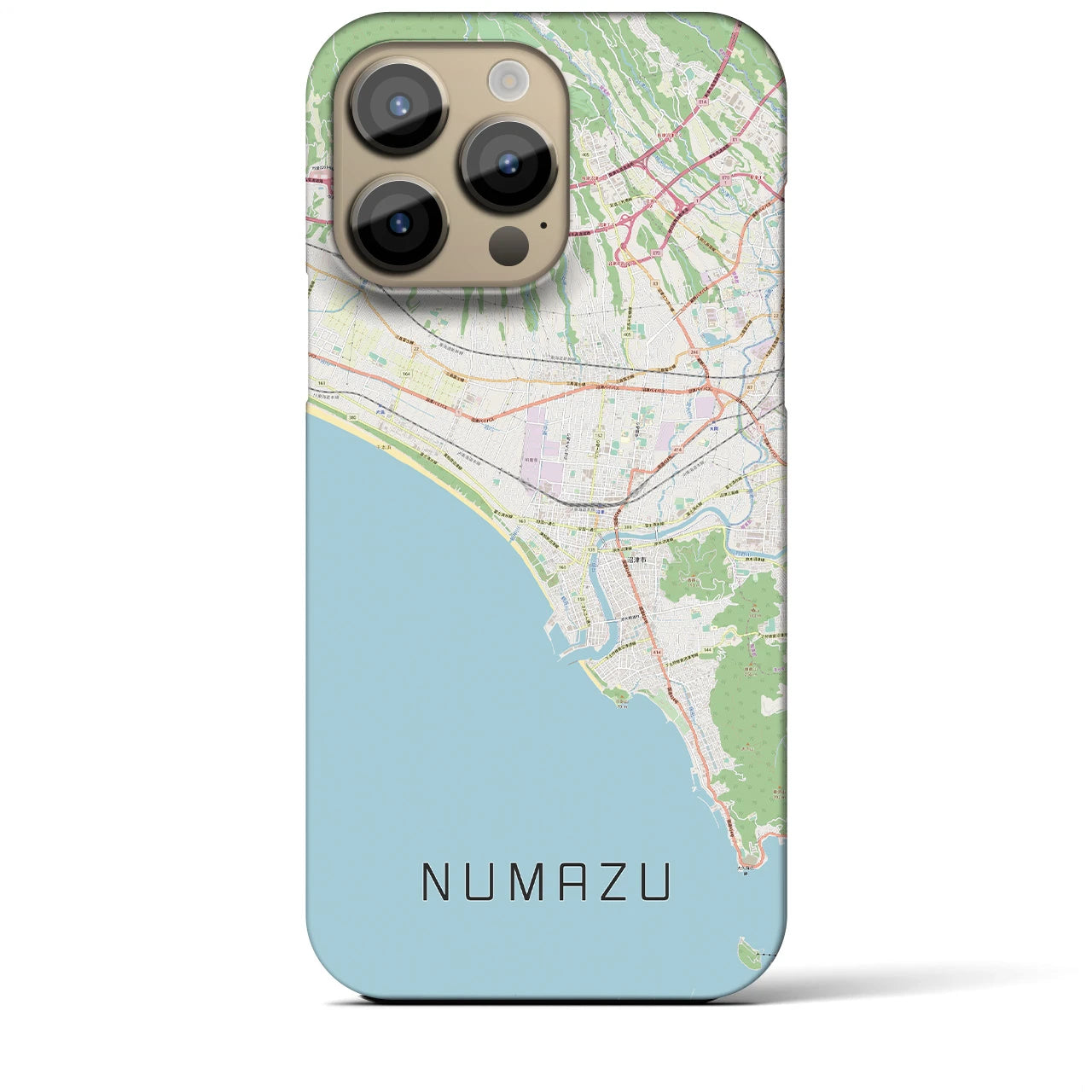 【沼津(静岡県)】地図柄iPhoneケース(バックカバータイプ)