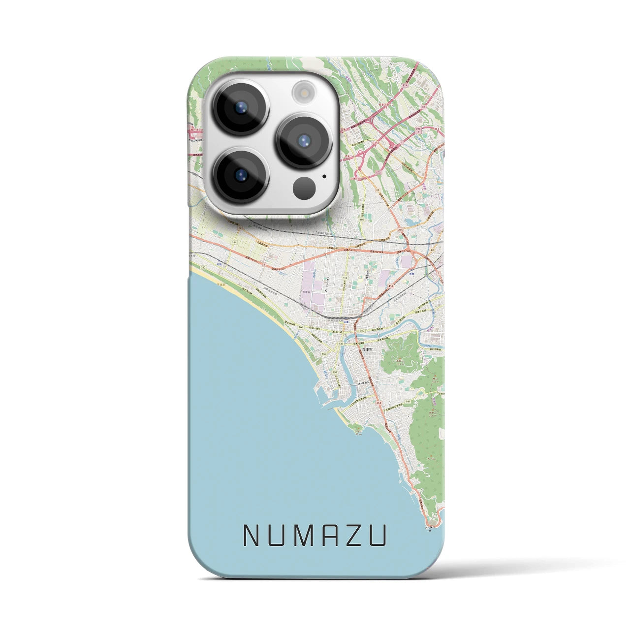 【沼津(静岡県)】地図柄iPhoneケース(バックカバータイプ)