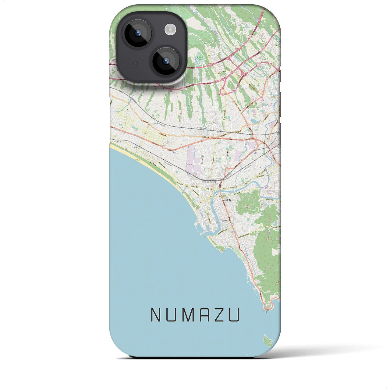 【沼津(静岡県)】地図柄iPhoneケース(バックカバータイプ)