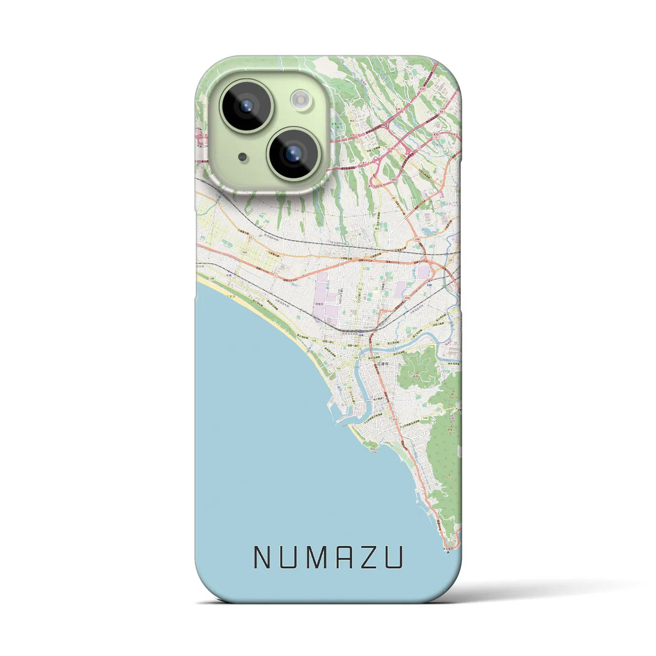 【沼津(静岡県)】地図柄iPhoneケース(バックカバータイプ)