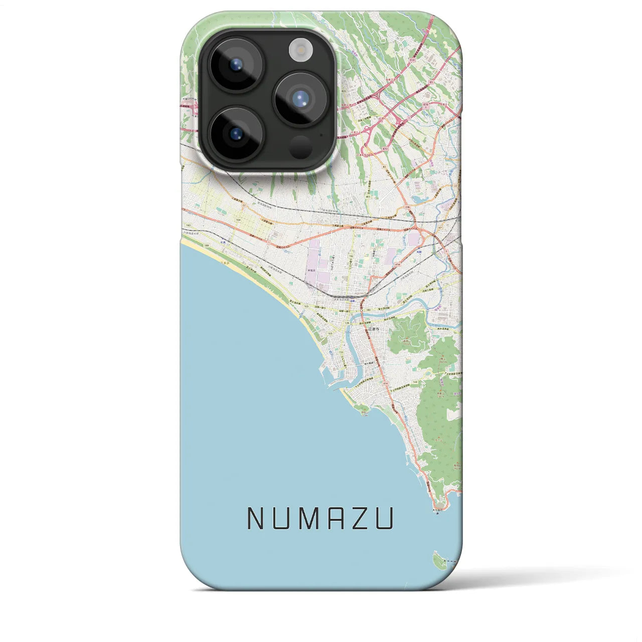 【沼津(静岡県)】地図柄iPhoneケース(バックカバータイプ)