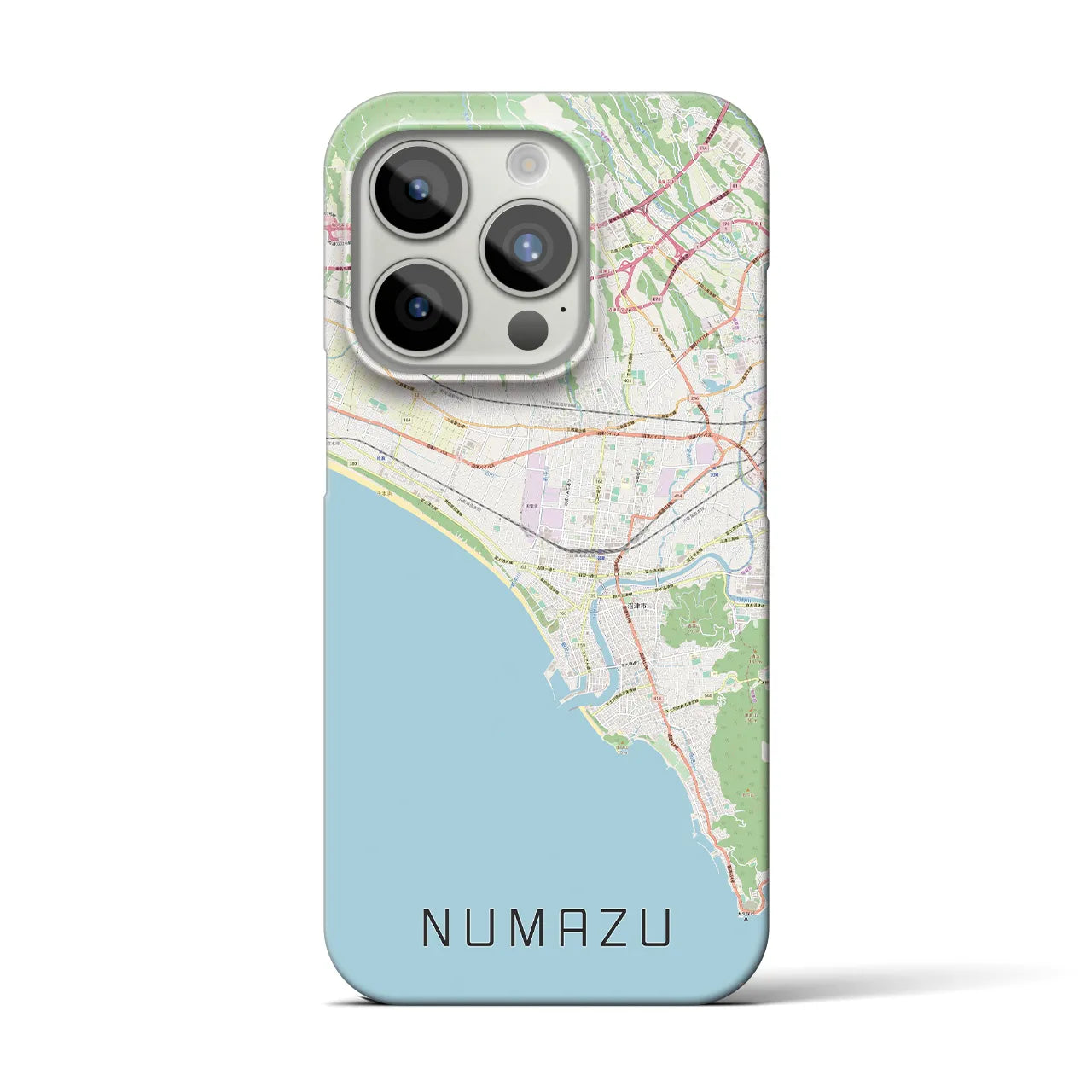 【沼津(静岡県)】地図柄iPhoneケース(バックカバータイプ)