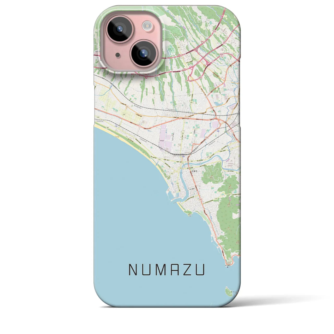 【沼津(静岡県)】地図柄iPhoneケース(バックカバータイプ)