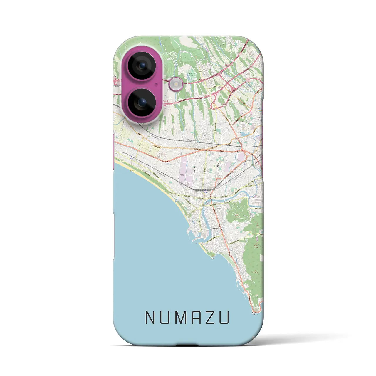 【沼津(静岡県)】地図柄iPhoneケース(バックカバータイプ)