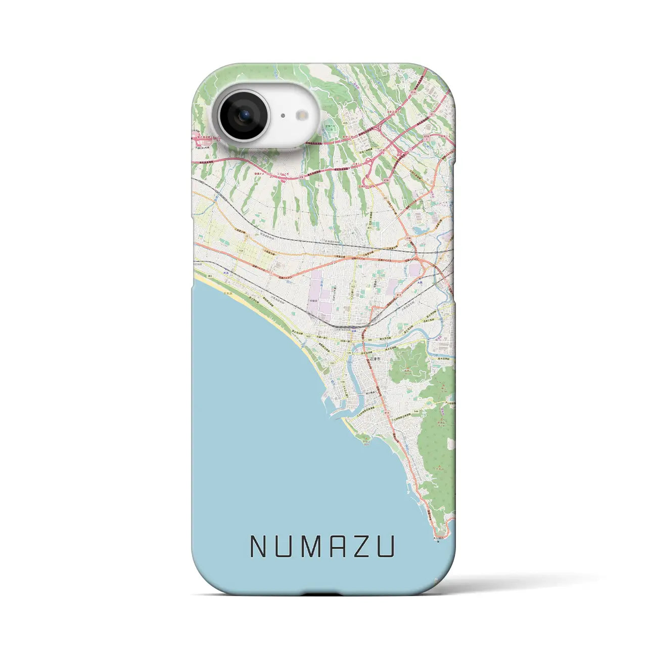 【沼津(静岡県)】地図柄iPhoneケース(バックカバータイプ)