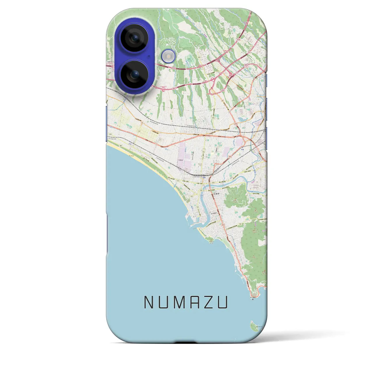【沼津(静岡県)】地図柄iPhoneケース(バックカバータイプ)ナチュラル・iPhone 16 Pro Max 用