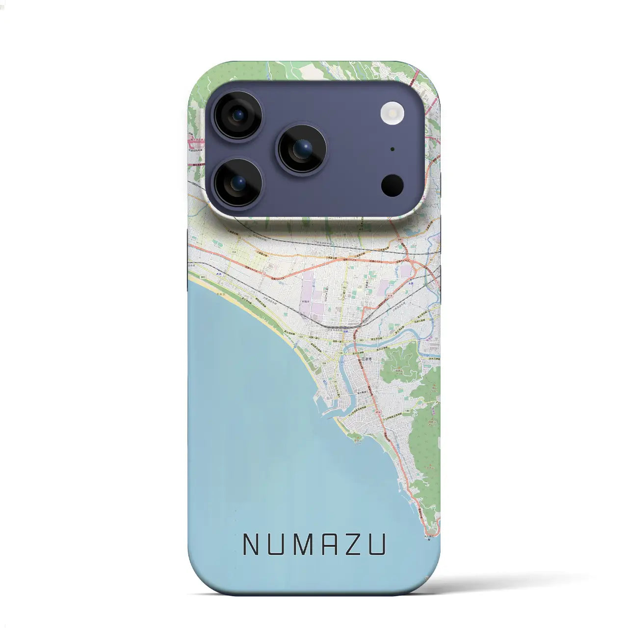 【沼津(静岡県)】地図柄iPhoneケース(バックカバータイプ)ブラック・iPhone 17 Pro Max 用