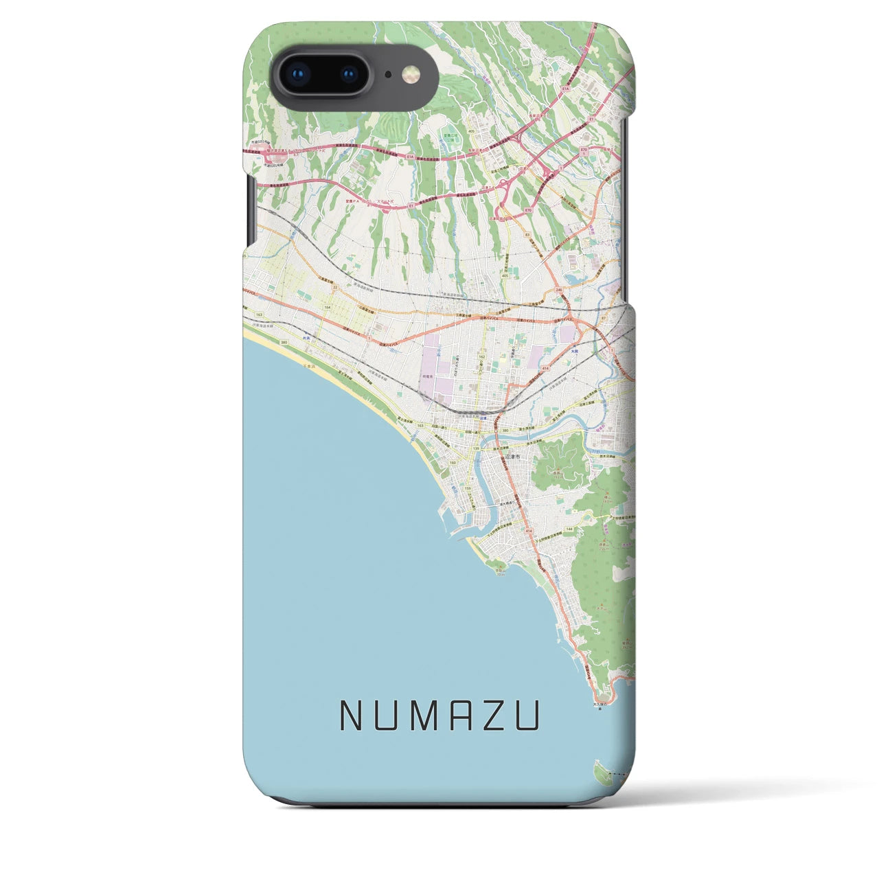 【沼津(静岡県)】地図柄iPhoneケース(バックカバータイプ)