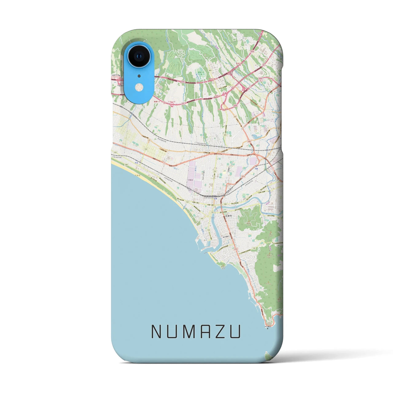 【沼津(静岡県)】地図柄iPhoneケース(バックカバータイプ)