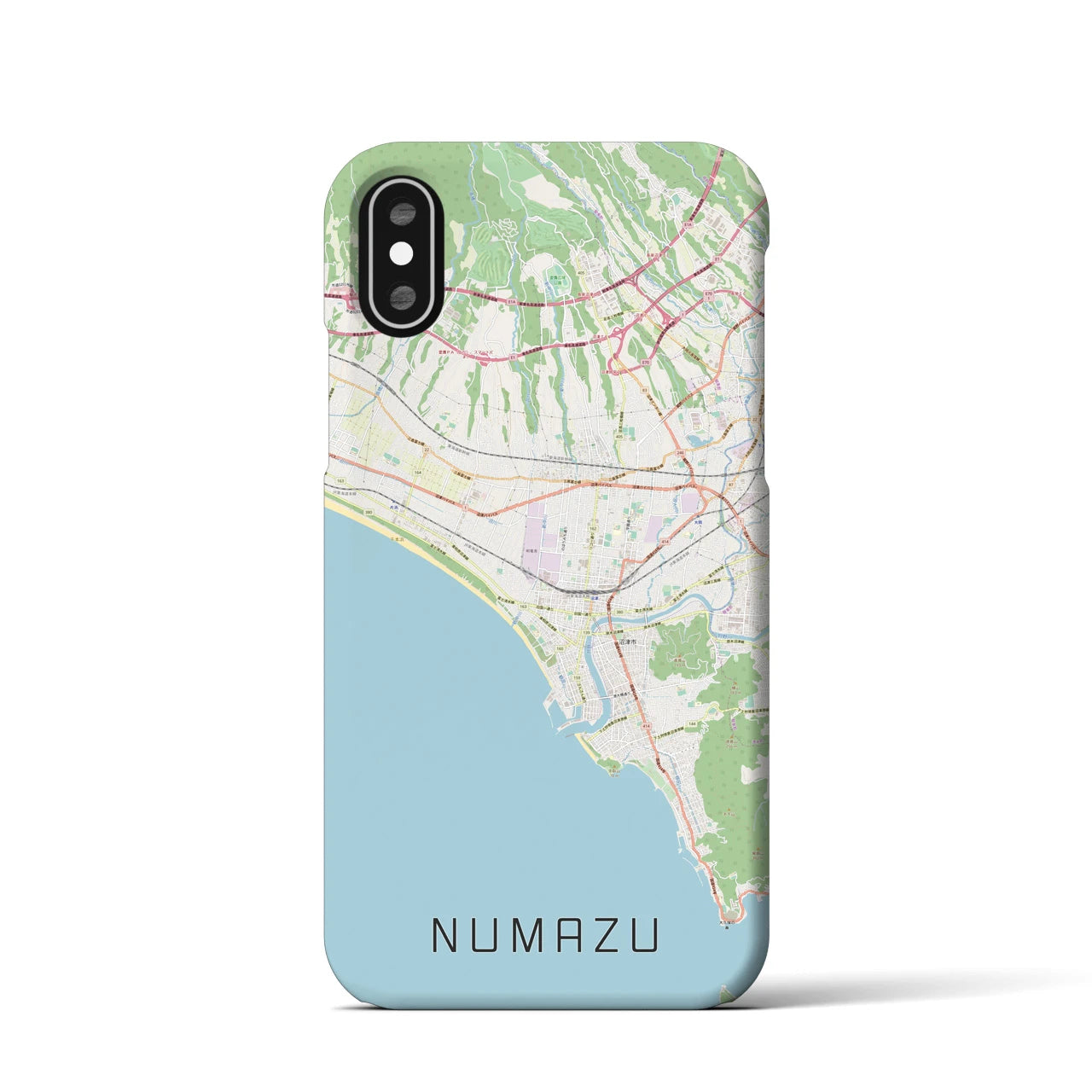 【沼津(静岡県)】地図柄iPhoneケース(バックカバータイプ)