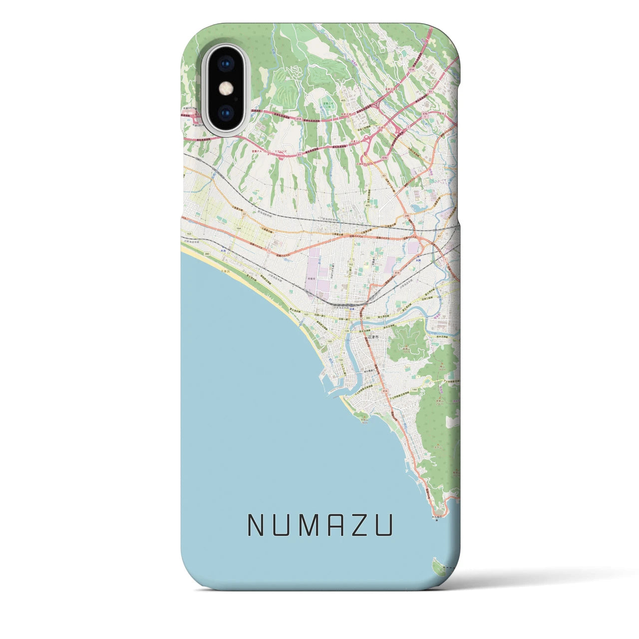 【沼津(静岡県)】地図柄iPhoneケース(バックカバータイプ)