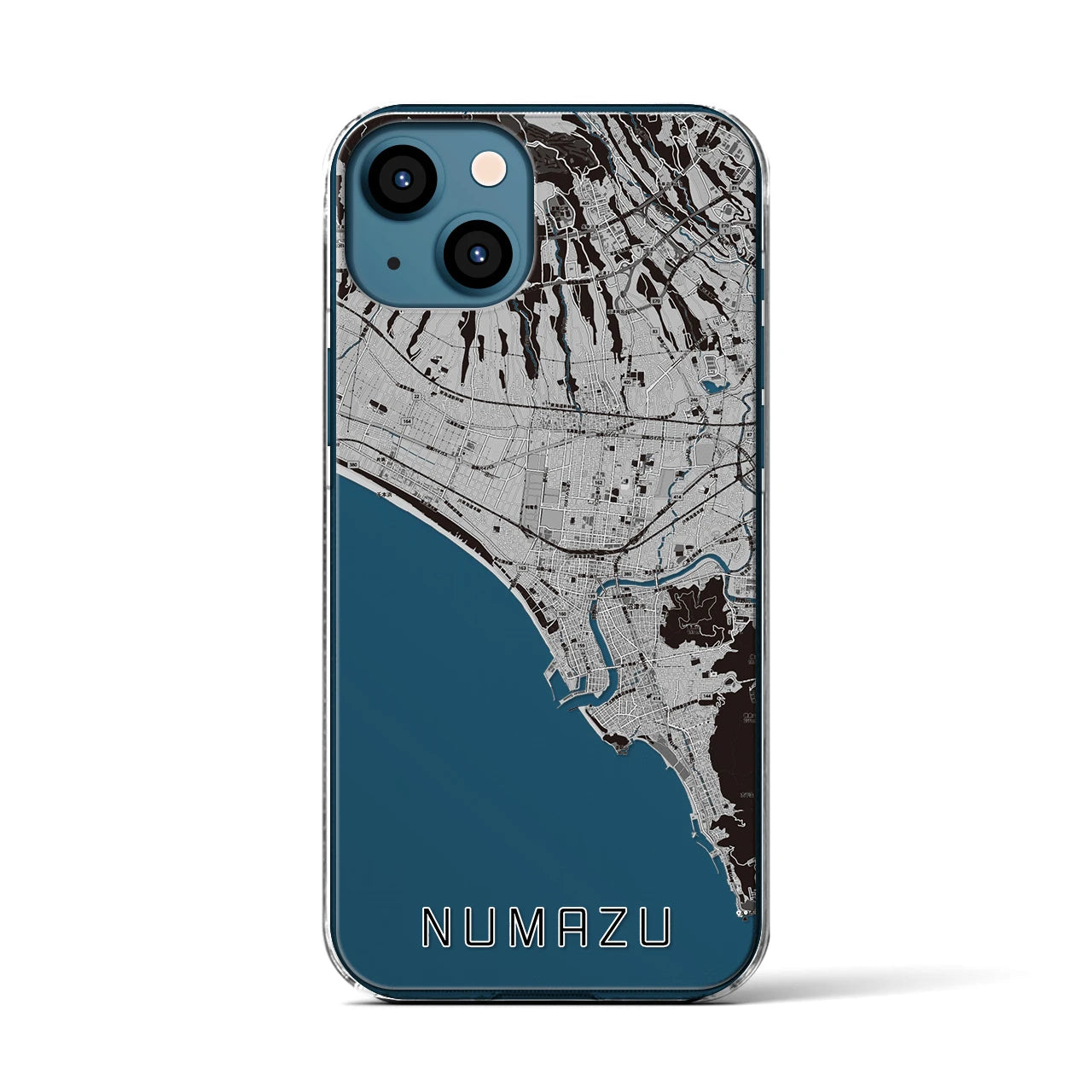 【沼津(静岡県)】地図柄iPhoneケース(クリアタイプ)