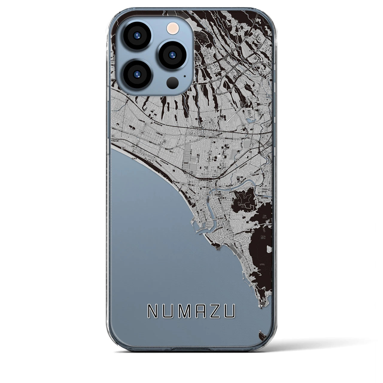 【沼津(静岡県)】地図柄iPhoneケース(クリアタイプ)