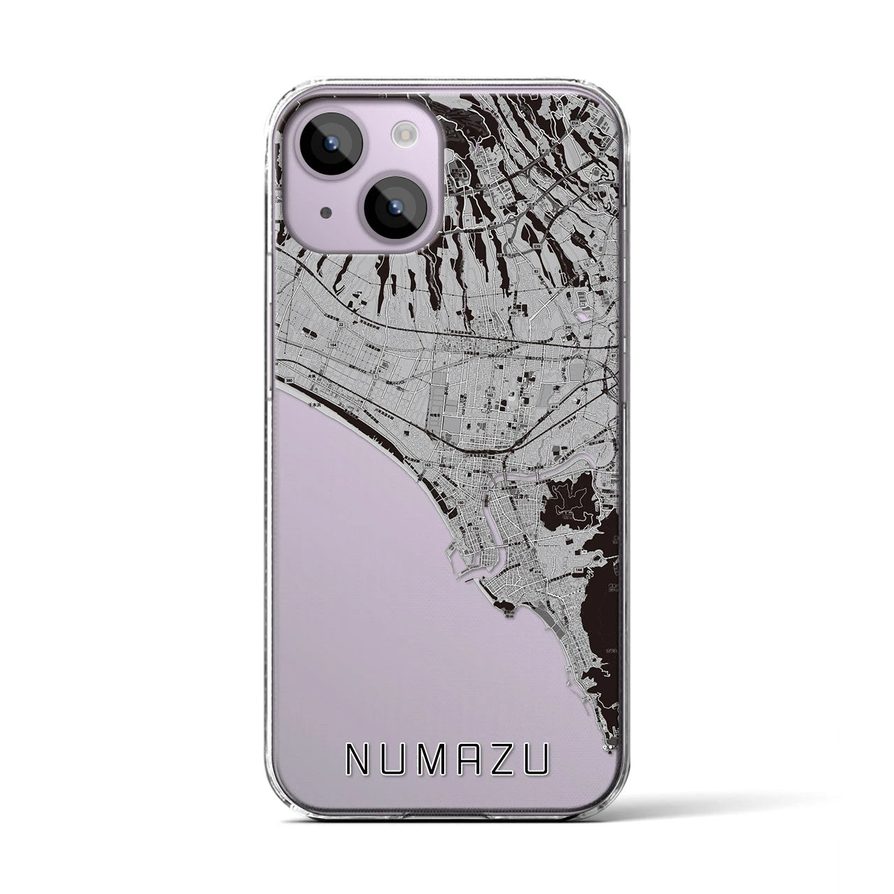 【沼津(静岡県)】地図柄iPhoneケース(クリアタイプ)