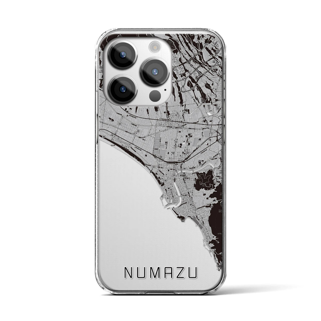 【沼津(静岡県)】地図柄iPhoneケース(クリアタイプ)