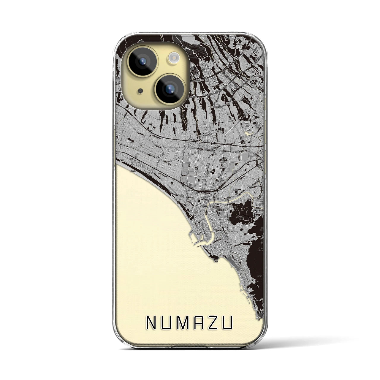 【沼津(静岡県)】地図柄iPhoneケース(クリアタイプ)