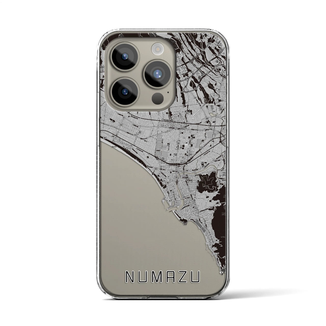 【沼津(静岡県)】地図柄iPhoneケース(クリアタイプ)