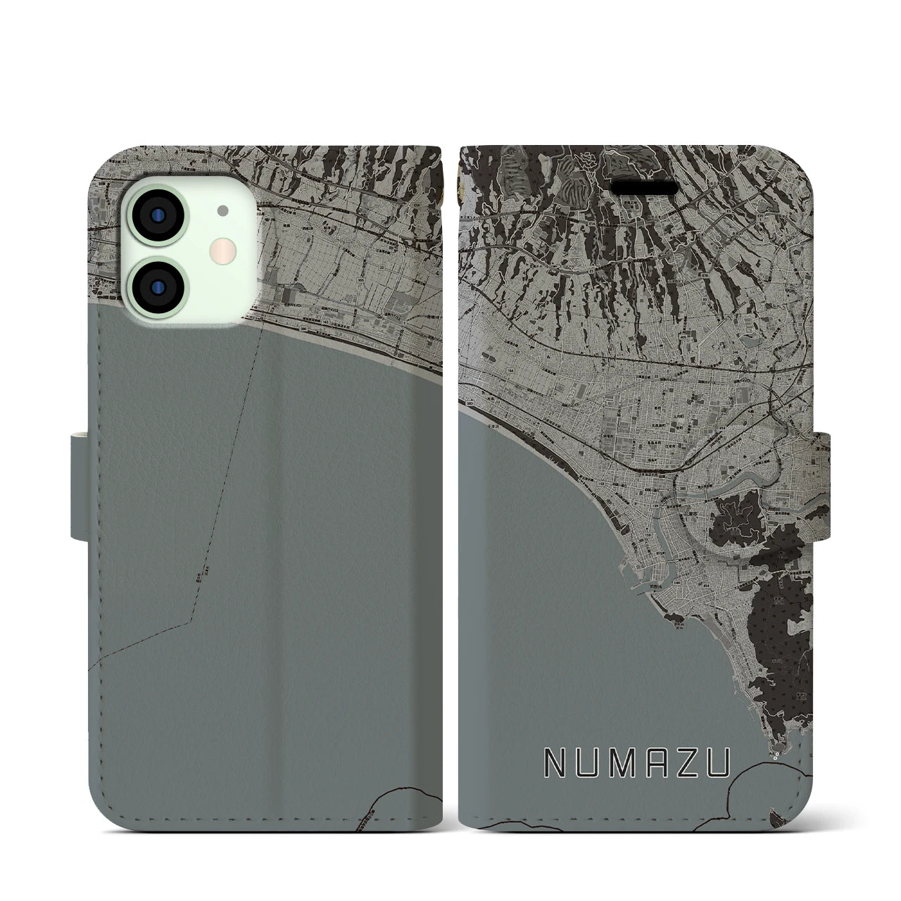 【沼津(静岡県)】地図柄iPhoneケース(手帳タイプ)