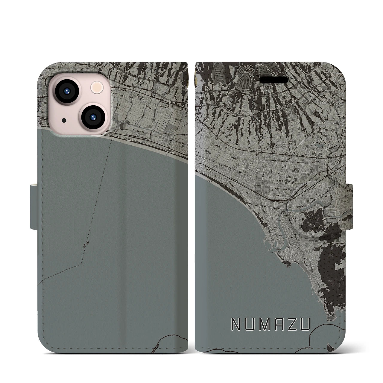 【沼津(静岡県)】地図柄iPhoneケース(手帳タイプ)