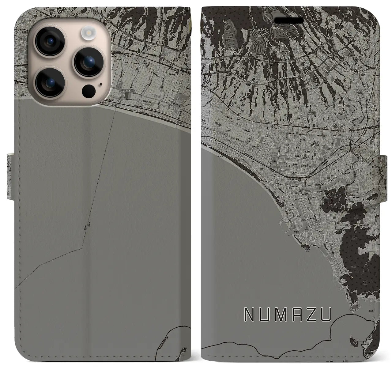 【沼津(静岡県)】地図柄iPhoneケース(手帳タイプ)