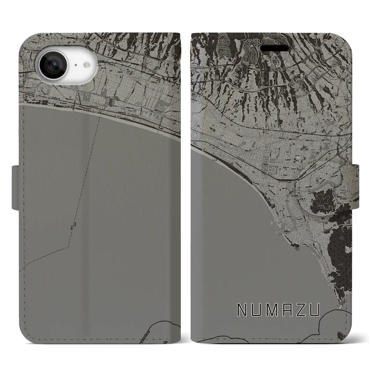 【沼津(静岡県)】地図柄iPhoneケース(手帳タイプ)