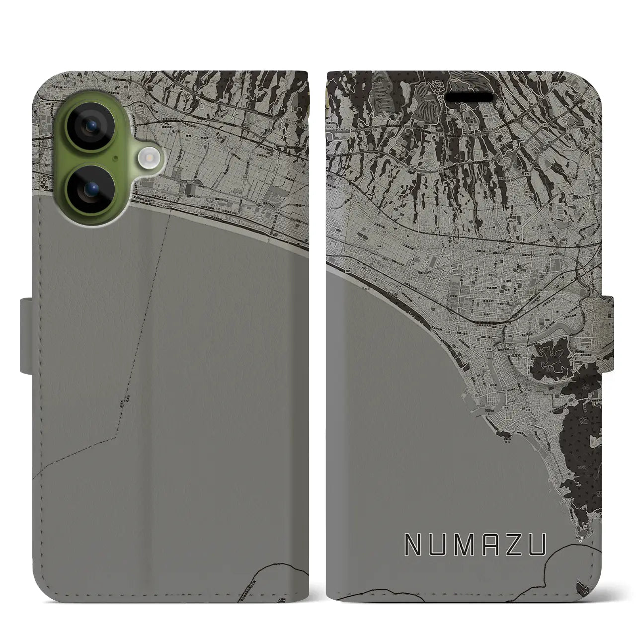 【沼津(静岡県)】地図柄iPhoneケース(手帳タイプ)