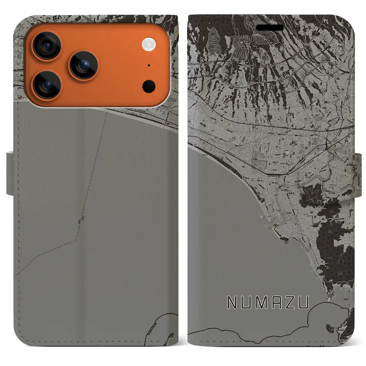 【沼津(静岡県)】地図柄iPhoneケース(手帳タイプ)