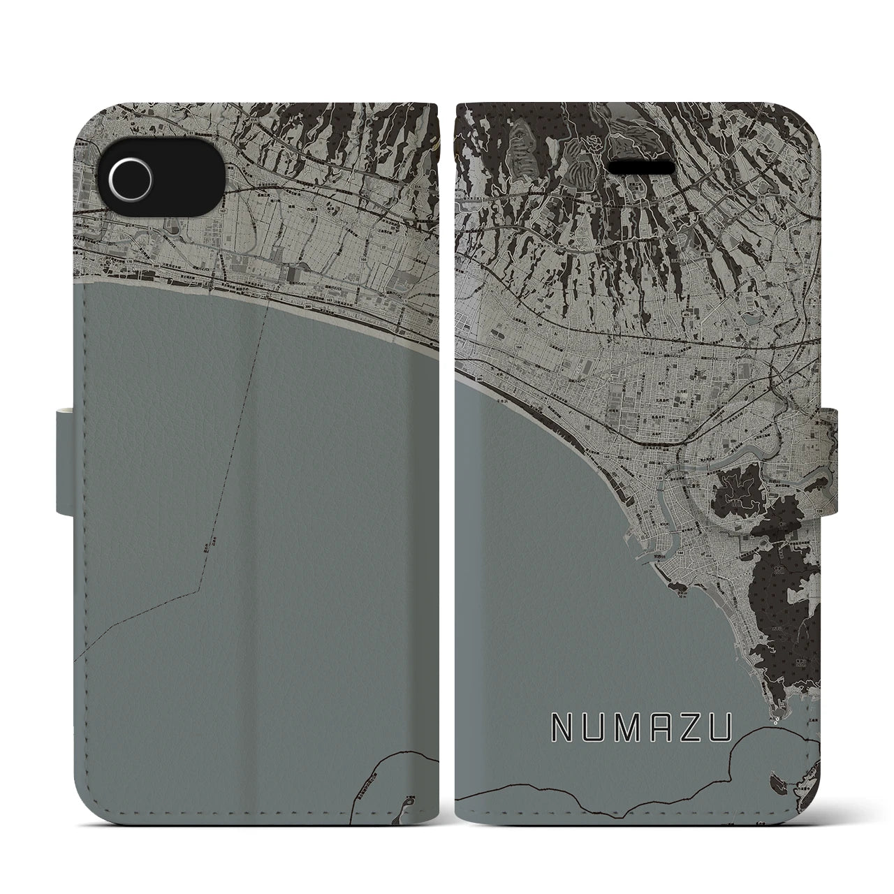 【沼津(静岡県)】地図柄iPhoneケース(手帳タイプ)