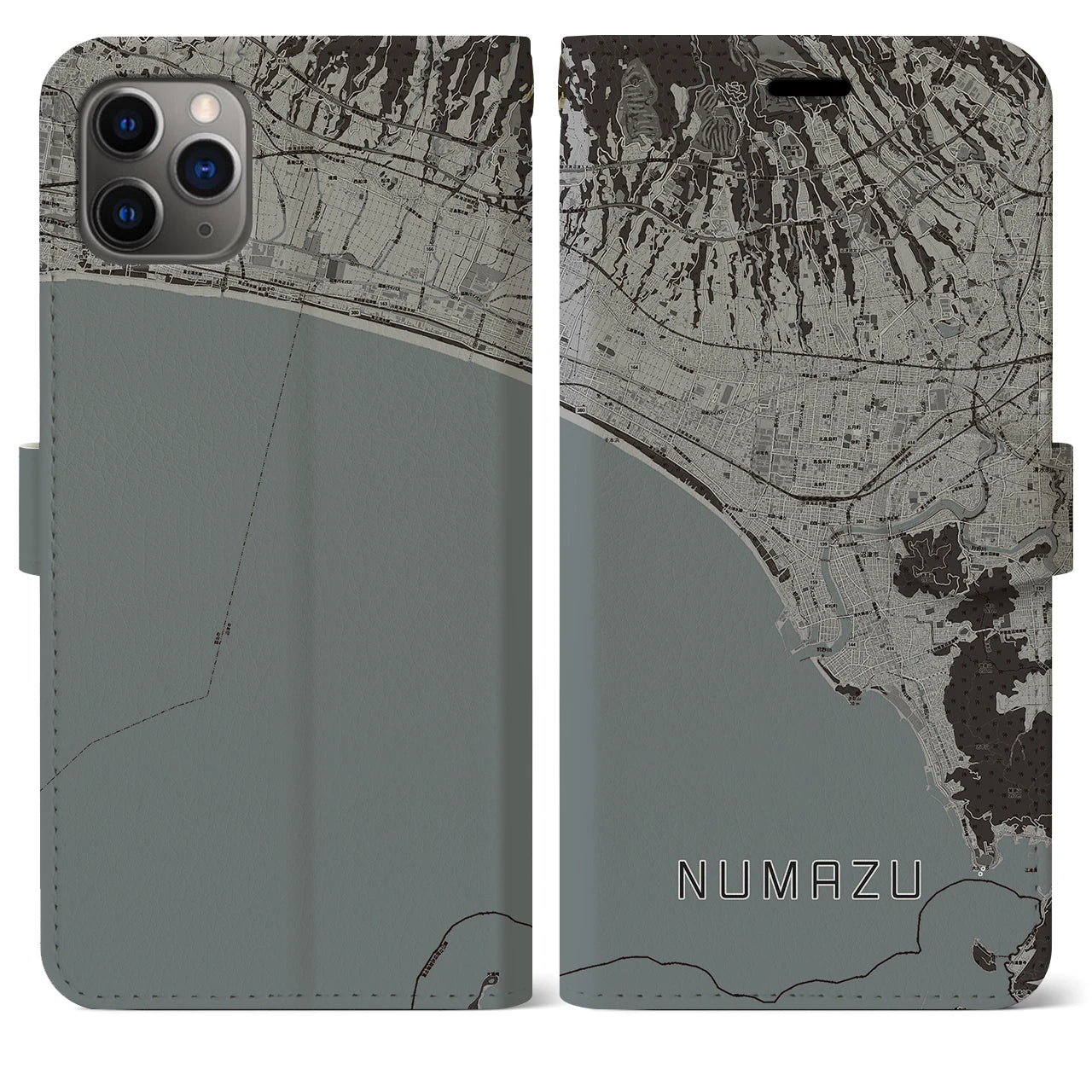 【沼津(静岡県)】地図柄iPhoneケース(手帳タイプ)