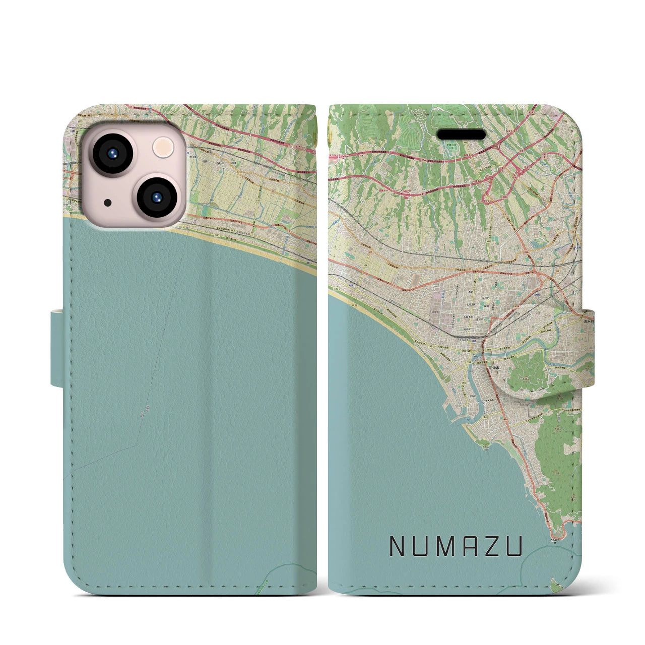 【沼津(静岡県)】地図柄iPhoneケース(手帳タイプ)