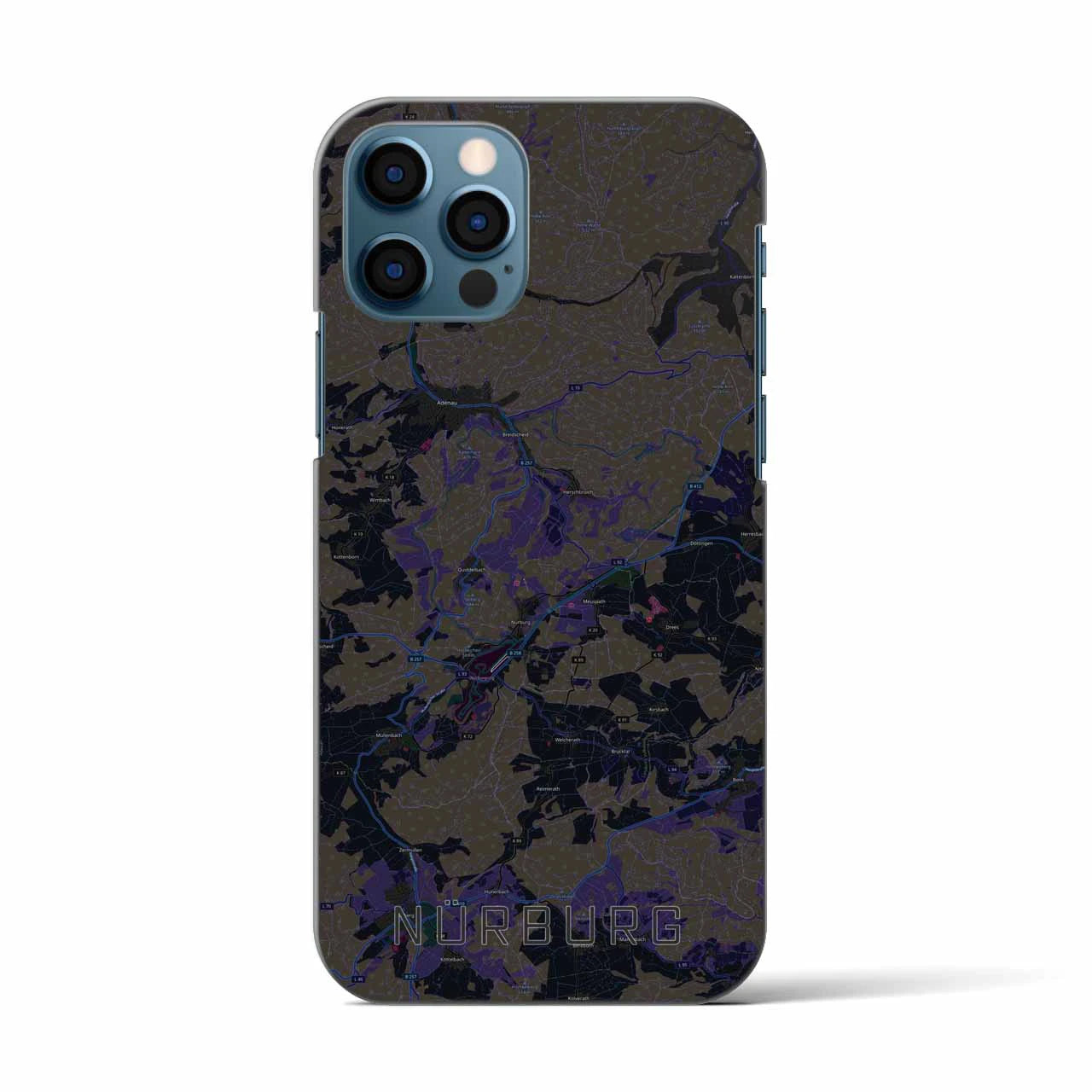 【ニュルブルク(ドイツ)】地図柄iPhoneケース(バックカバータイプ)