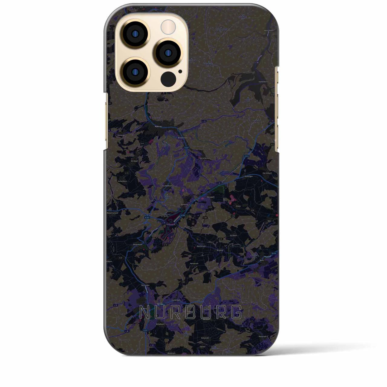 【ニュルブルク(ドイツ)】地図柄iPhoneケース(バックカバータイプ)