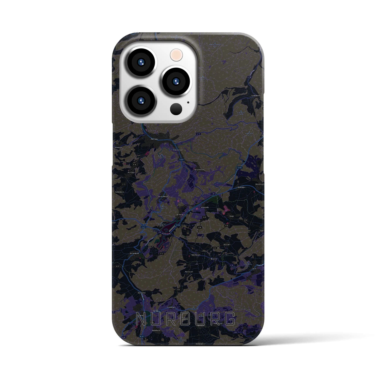 【ニュルブルク(ドイツ)】地図柄iPhoneケース(バックカバータイプ)
