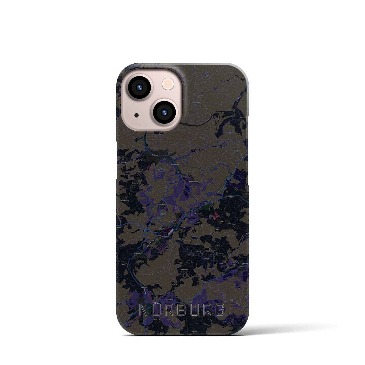 【ニュルブルク(ドイツ)】地図柄iPhoneケース(バックカバータイプ)