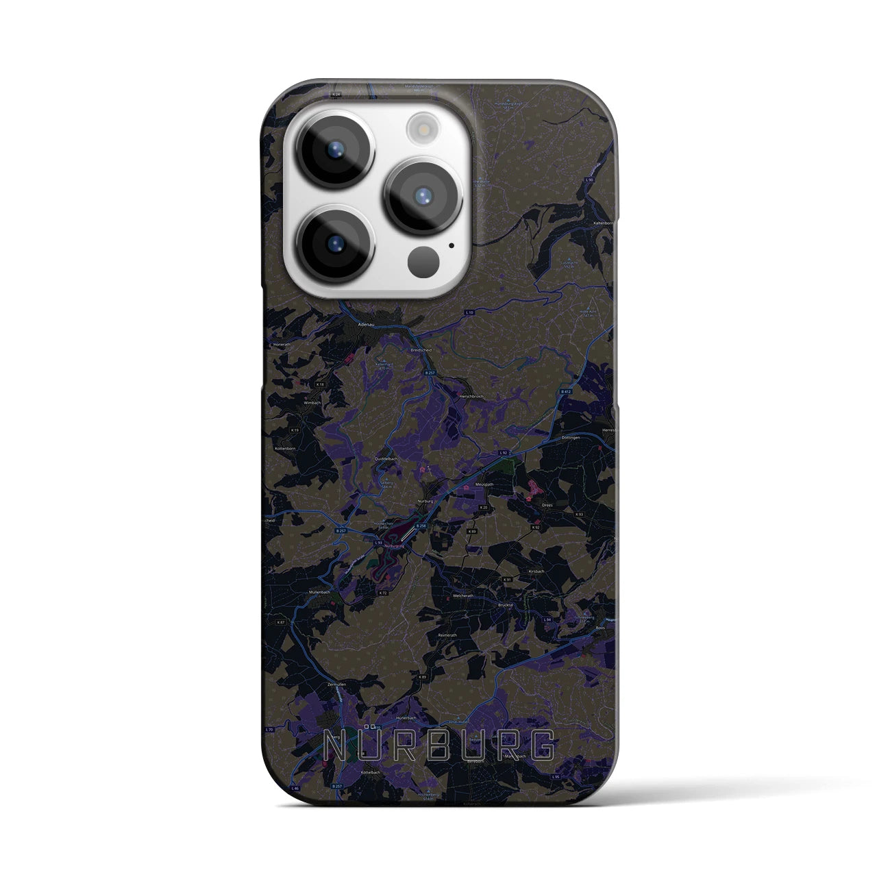 【ニュルブルク(ドイツ)】地図柄iPhoneケース(バックカバータイプ)