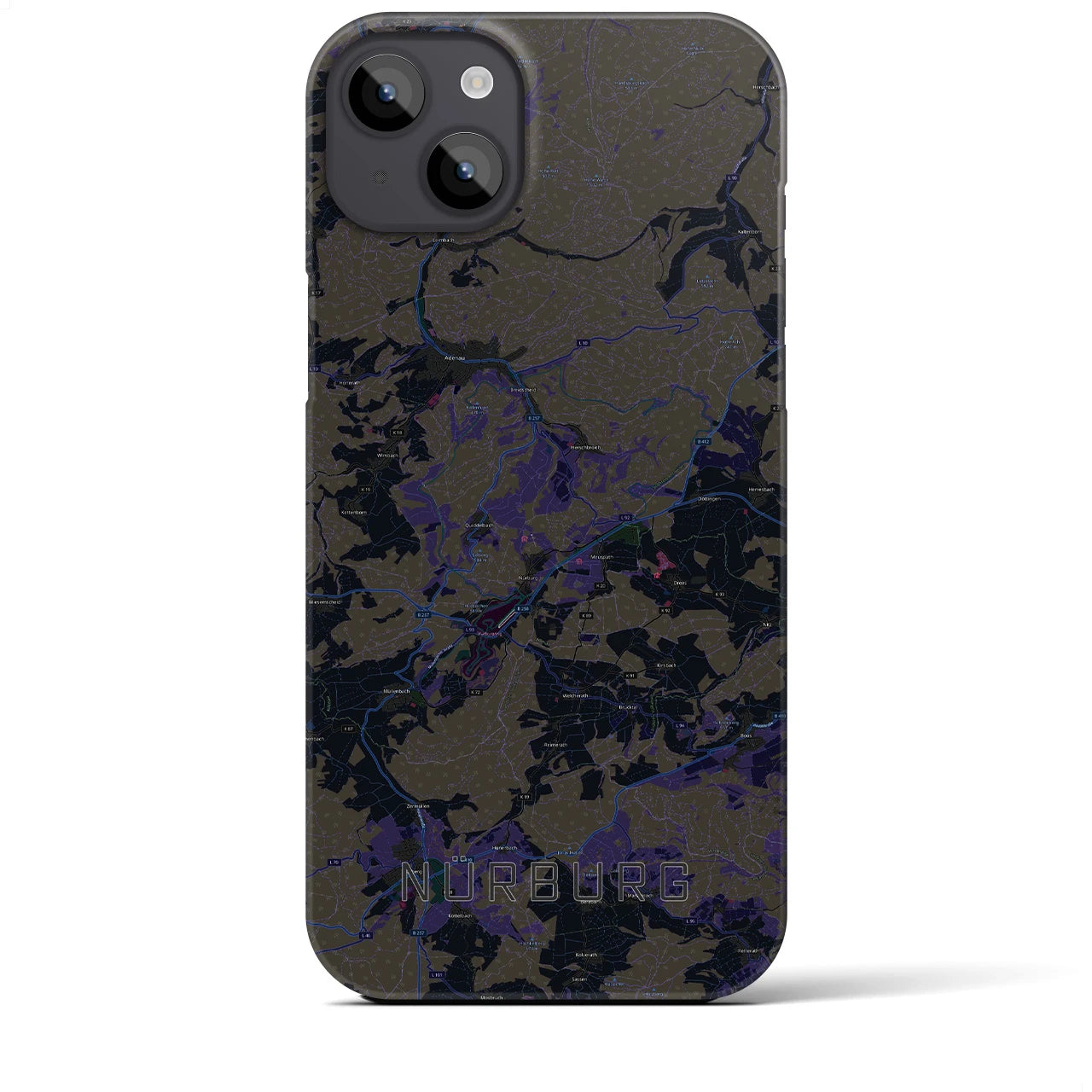 【ニュルブルク(ドイツ)】地図柄iPhoneケース(バックカバータイプ)