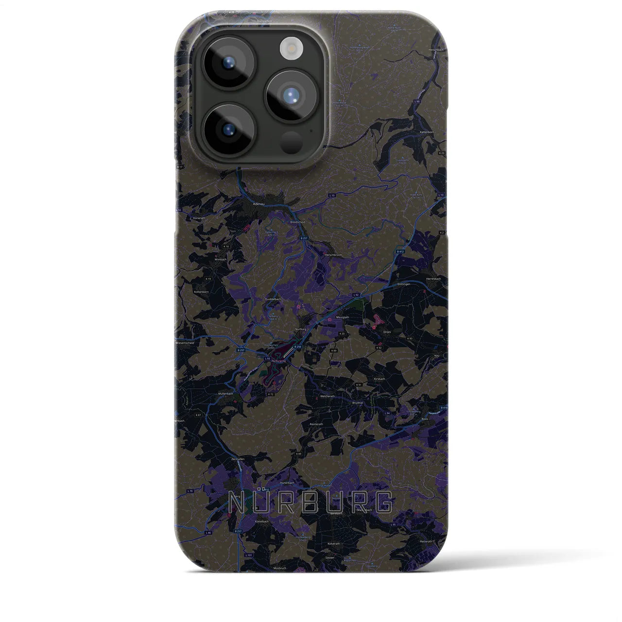 【ニュルブルク(ドイツ)】地図柄iPhoneケース(バックカバータイプ)