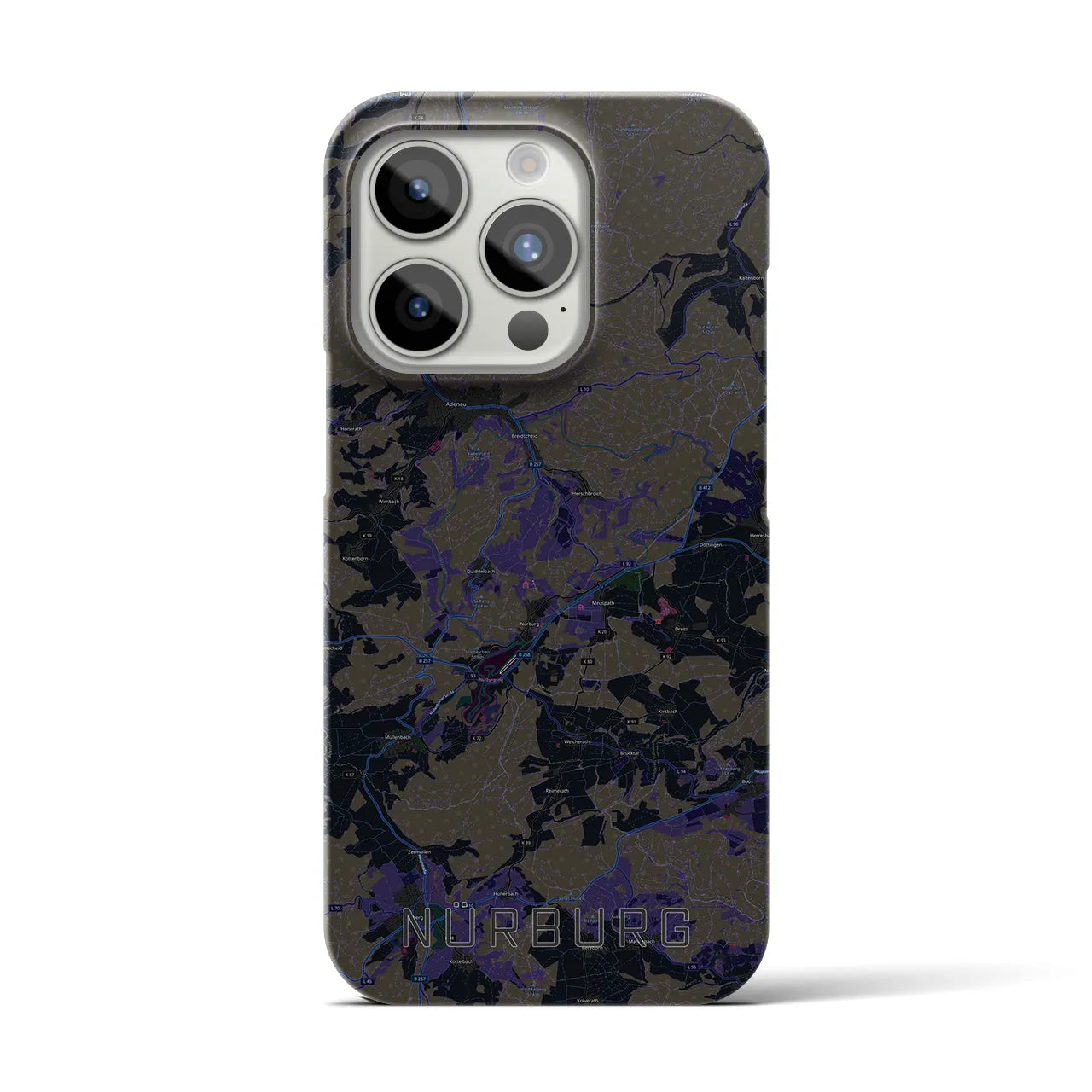 【ニュルブルク(ドイツ)】地図柄iPhoneケース(バックカバータイプ)