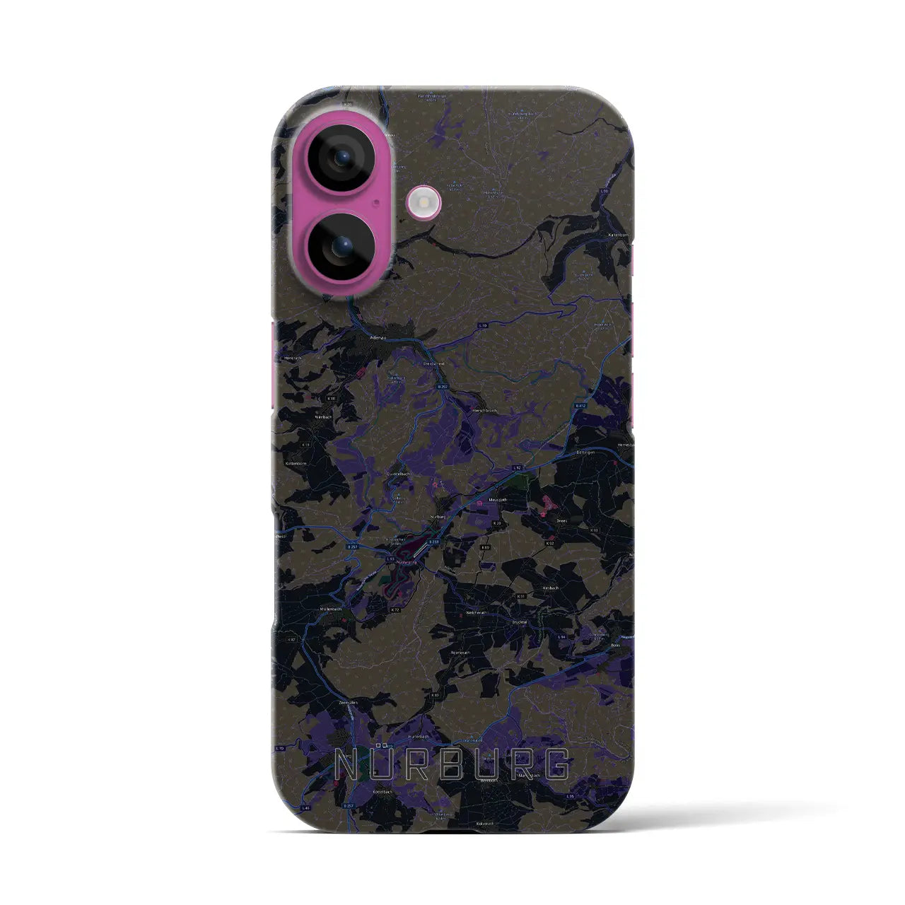 【ニュルブルク(ドイツ)】地図柄iPhoneケース(バックカバータイプ)