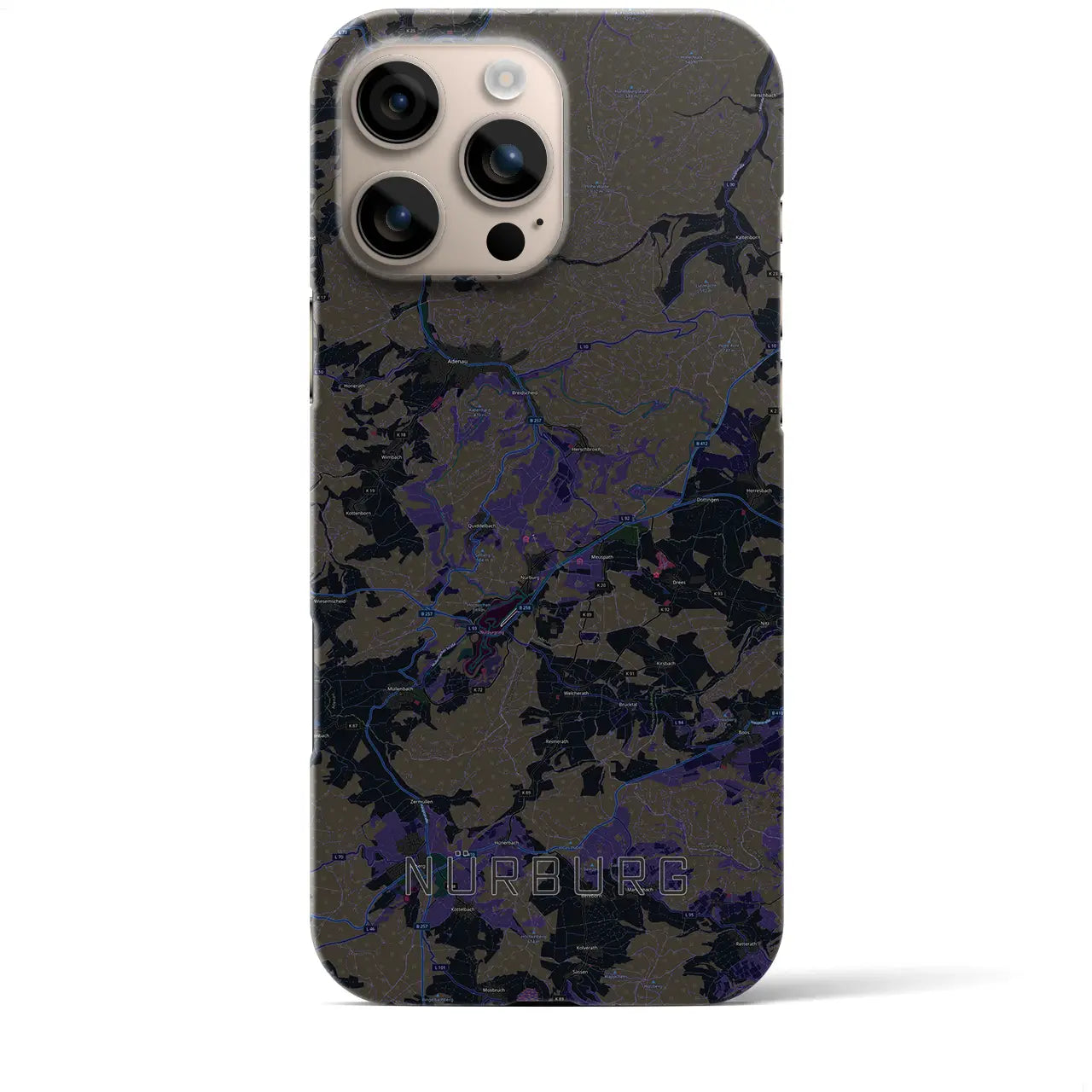 【ニュルブルク(ドイツ)】地図柄iPhoneケース(バックカバータイプ)