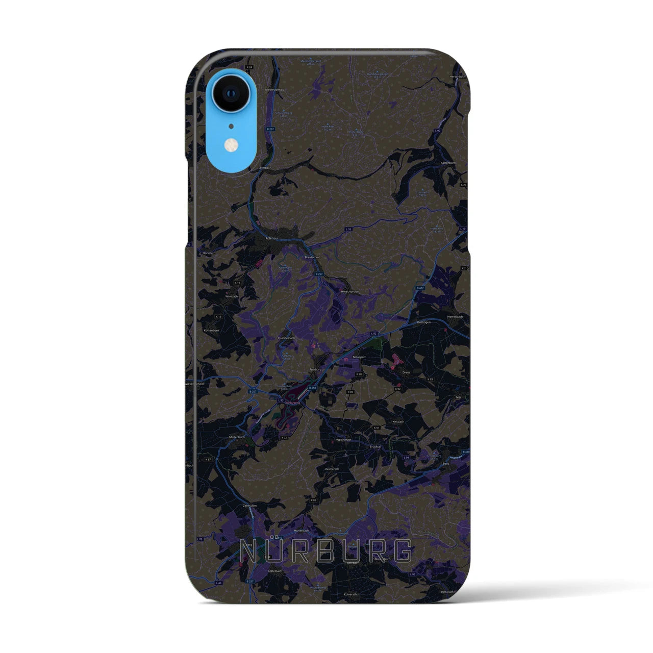 【ニュルブルク(ドイツ)】地図柄iPhoneケース(バックカバータイプ)