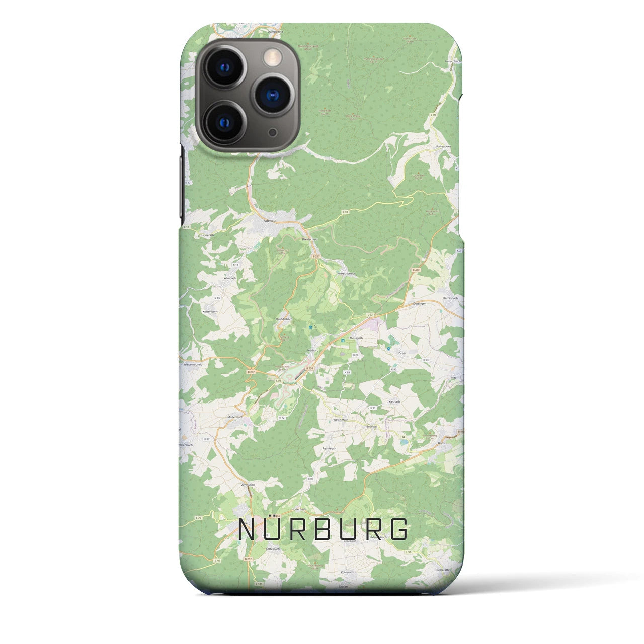【ニュルブルク(ドイツ)】地図柄iPhoneケース(バックカバータイプ)