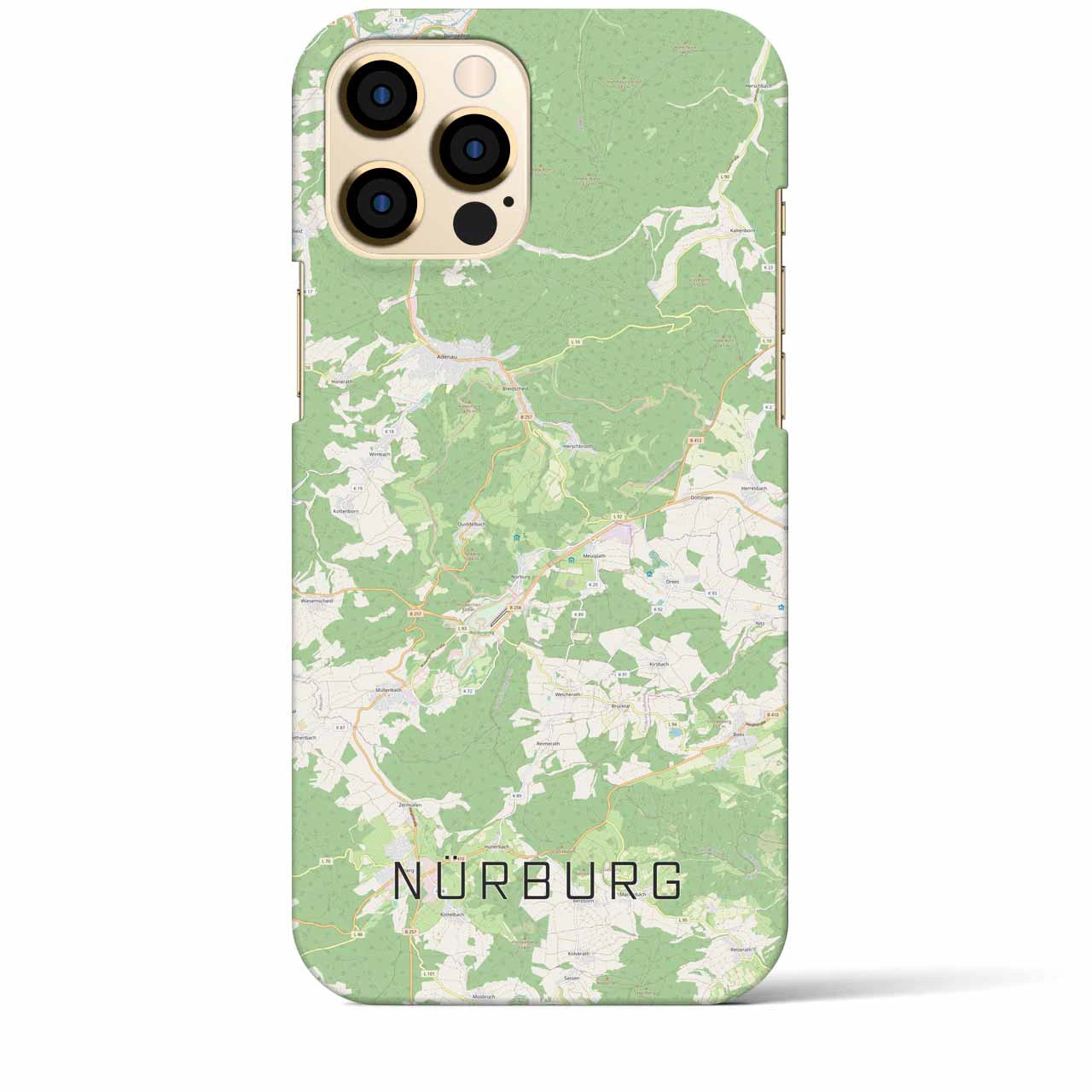 【ニュルブルク(ドイツ)】地図柄iPhoneケース(バックカバータイプ)