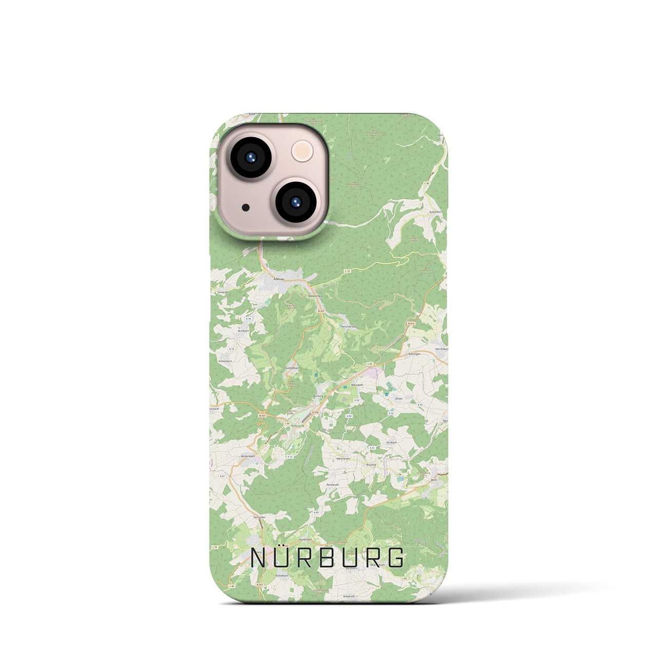 【ニュルブルク(ドイツ)】地図柄iPhoneケース(バックカバータイプ)