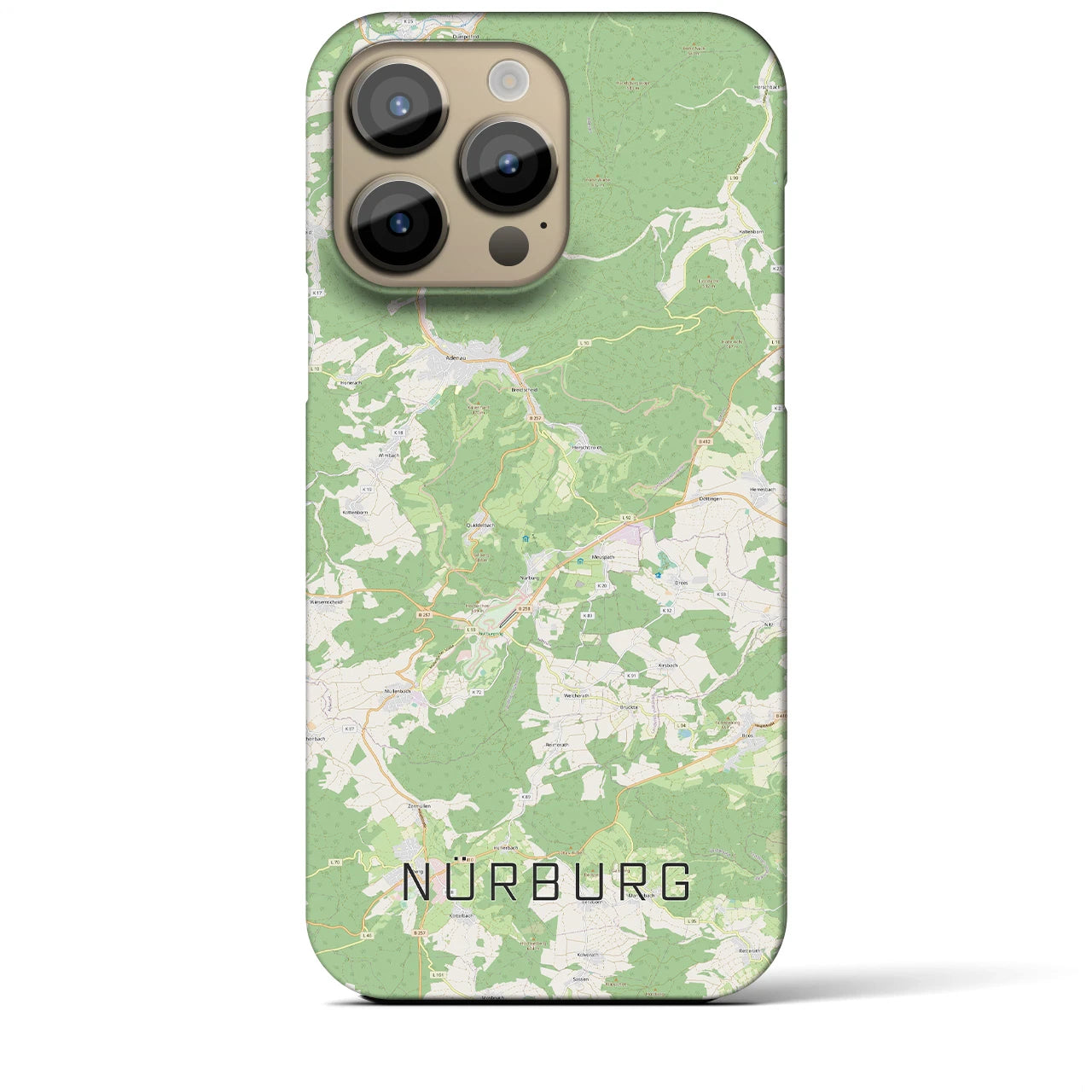 【ニュルブルク(ドイツ)】地図柄iPhoneケース(バックカバータイプ)