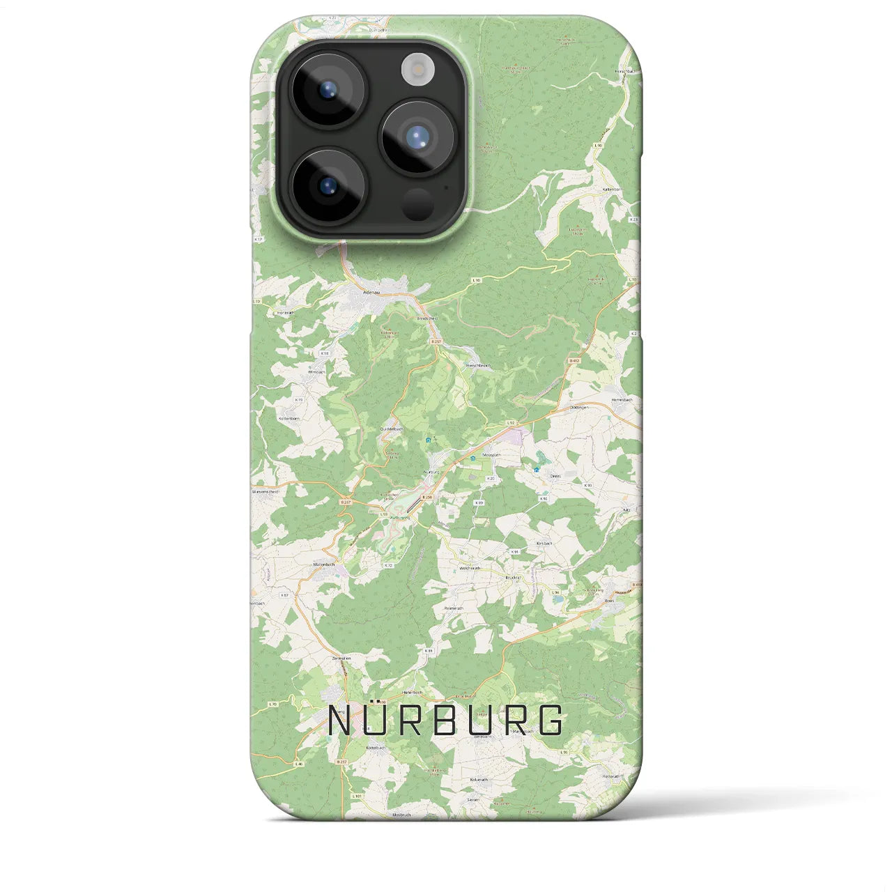 【ニュルブルク(ドイツ)】地図柄iPhoneケース(バックカバータイプ)