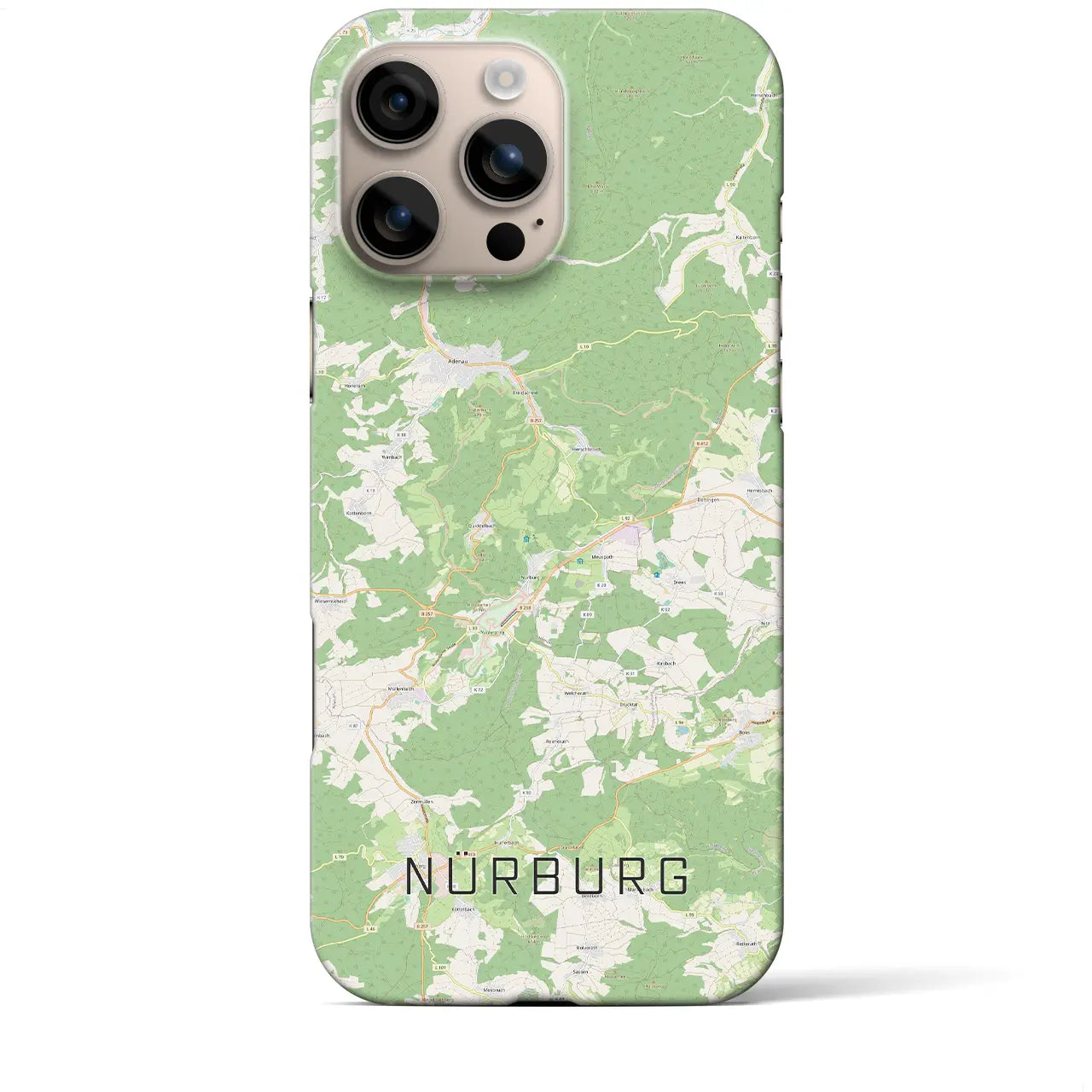 【ニュルブルク(ドイツ)】地図柄iPhoneケース(バックカバータイプ)