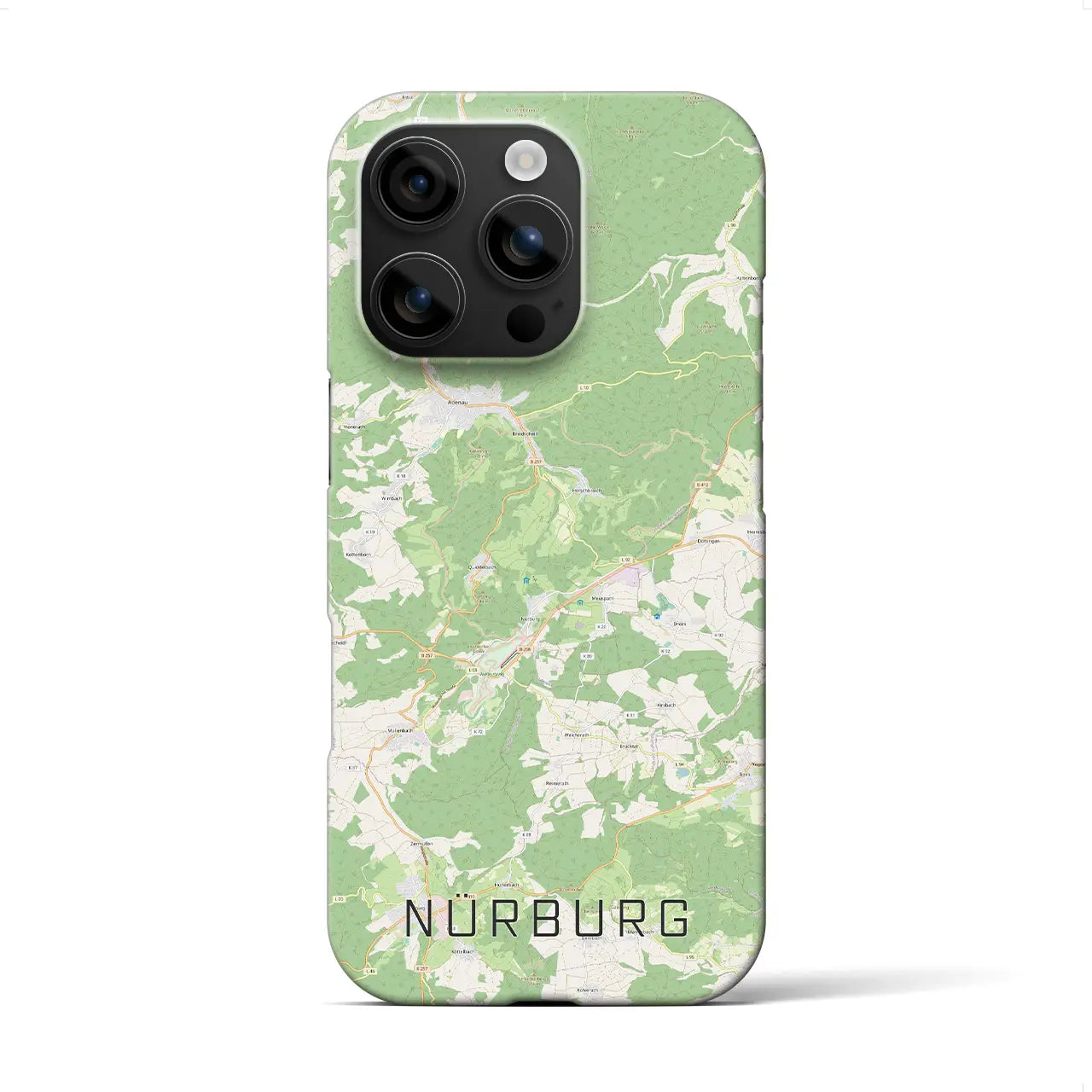 【ニュルブルク(ドイツ)】地図柄iPhoneケース(バックカバータイプ)